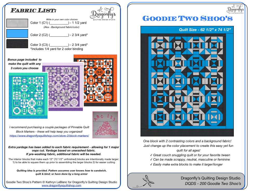 Goodie Two Shoos (Printed Pattern)
