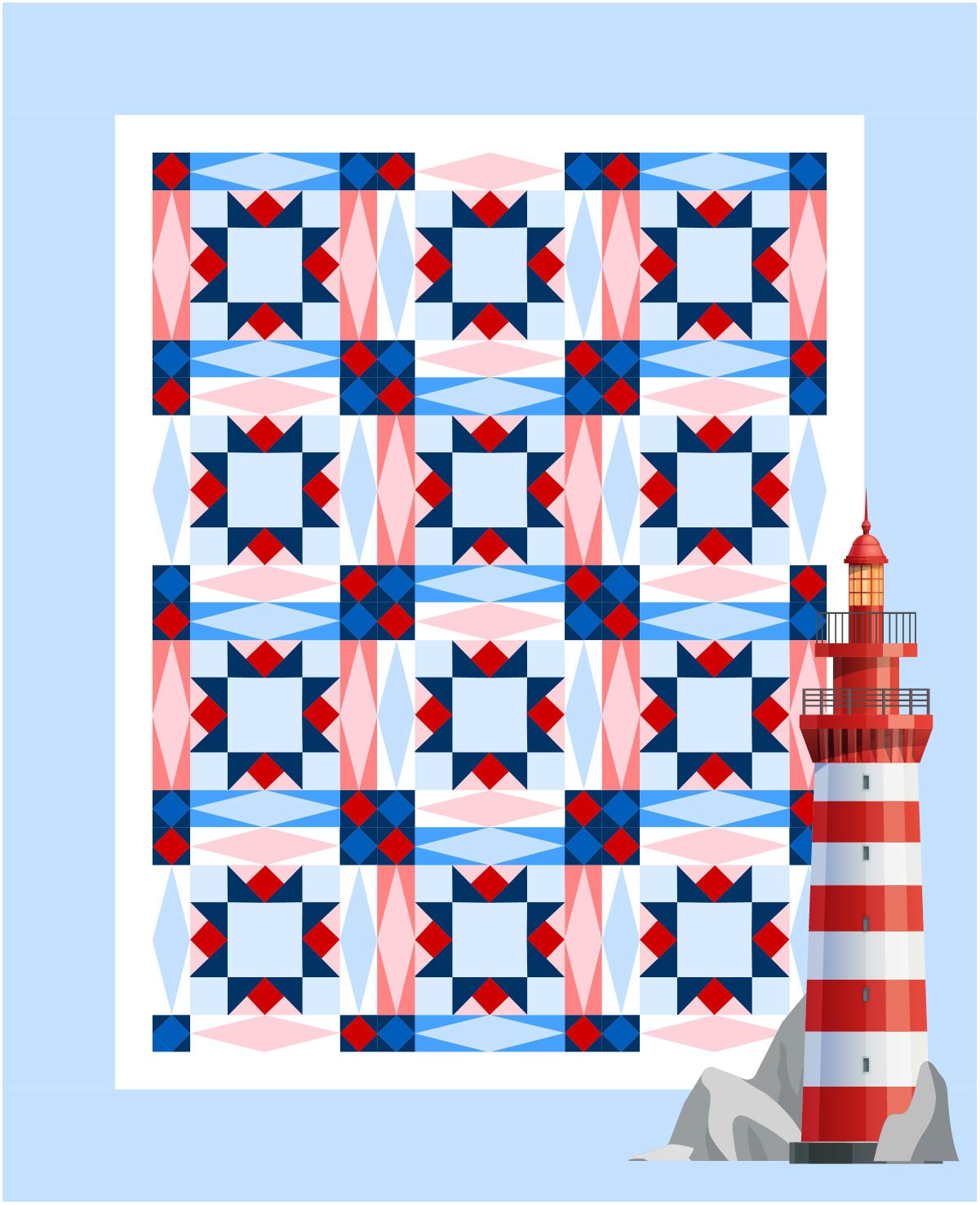 Beacon of Light Printed Quilt Pattern