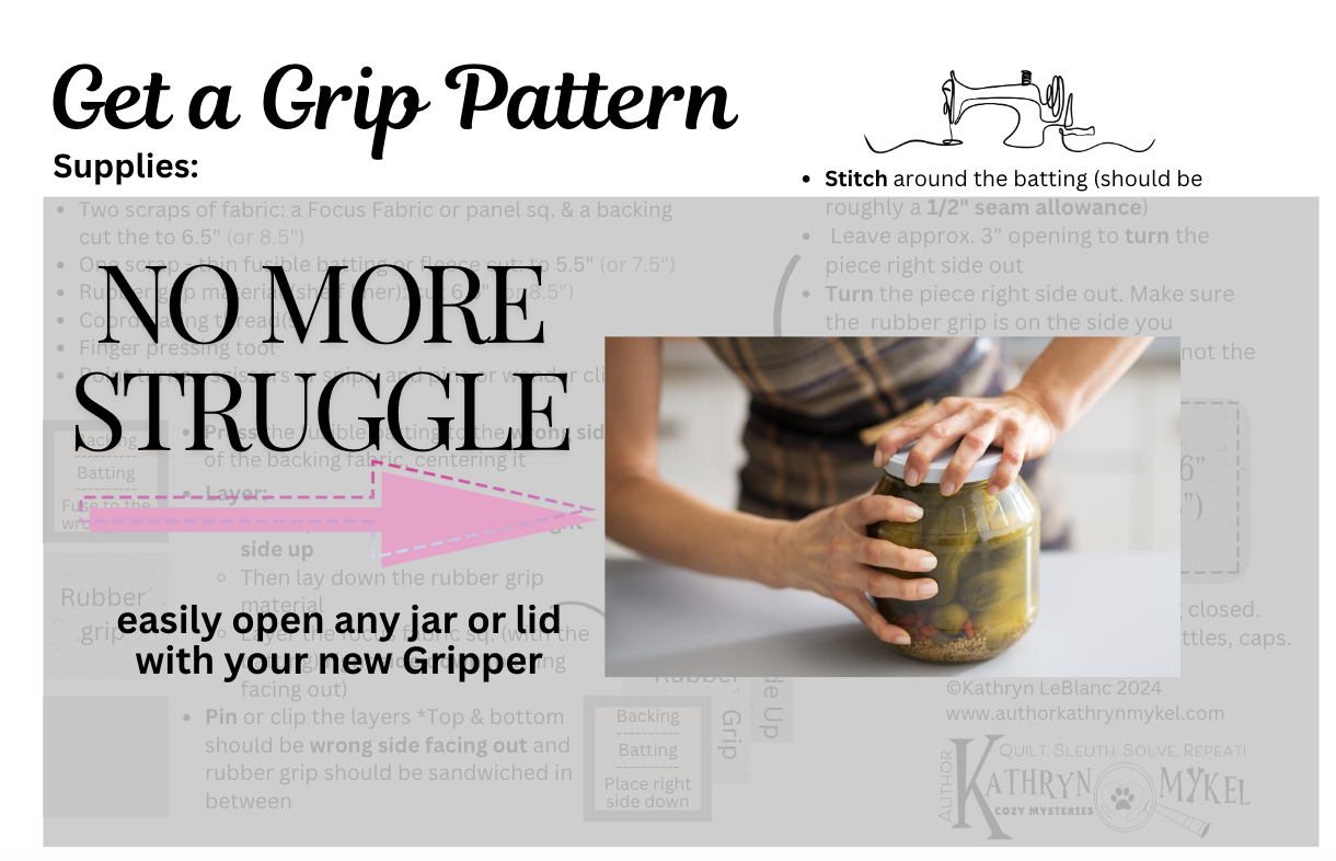 PATTERN: Get a Grip - Jar Gripper Postcard Pattern