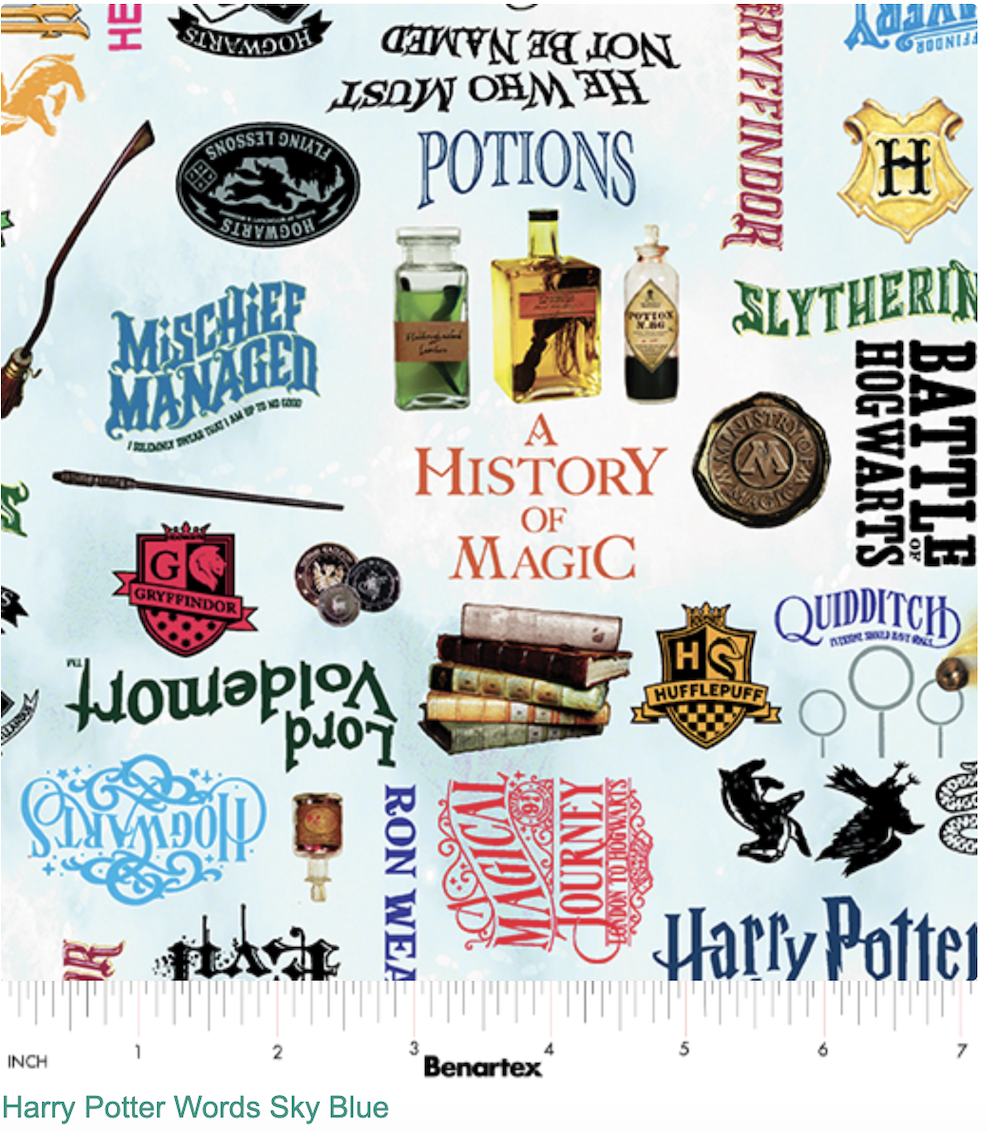 Harry Potterâ„¢ Sky Blue (SOLD BY THE YARD)