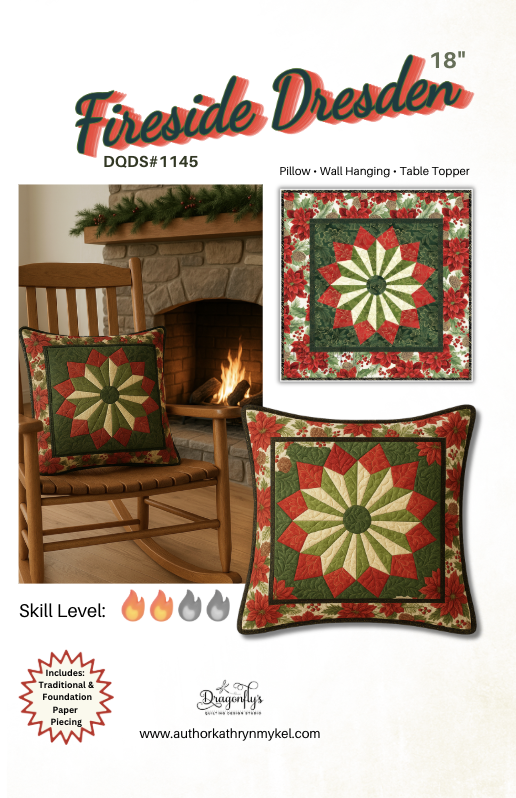 Fireside Dresden using Hoffman Fabrics, Printed Pattern